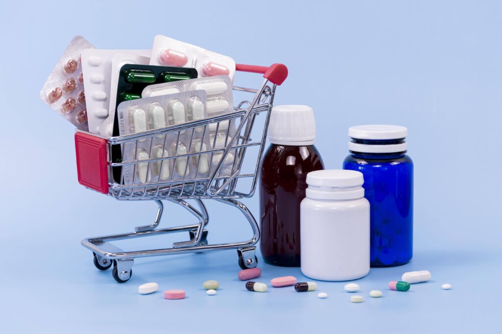 pilules, tablette de médicaments et flacon de médicaments