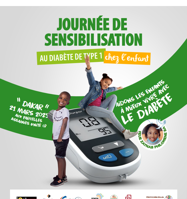 journée de sensibilisation au diabète de tyope 1 chez l'enfant - dakar - 21 mars 2025